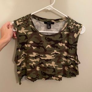 Camo Cropped Tank